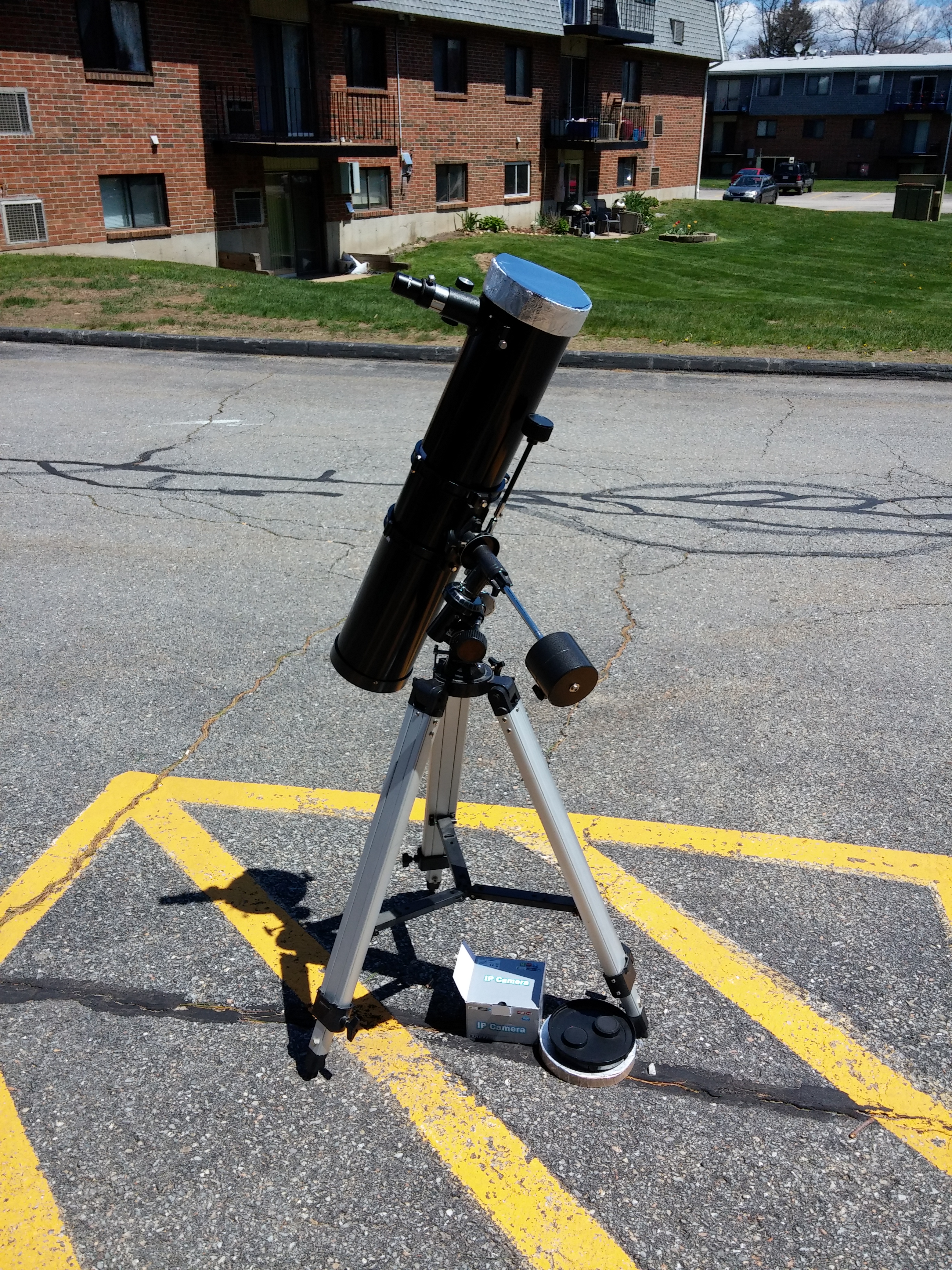 Full aperture fit to the telescope and pointed at the sun.